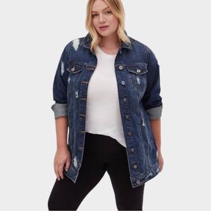 TORRID Denim Long Line Jacket - Dark Wash